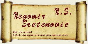 Negomir Sretenović vizit kartica